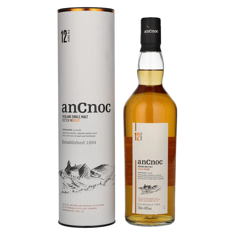 Škotski Whisky AnCnoc 12 Years Old Highland Single Malt + GB 0,7 l