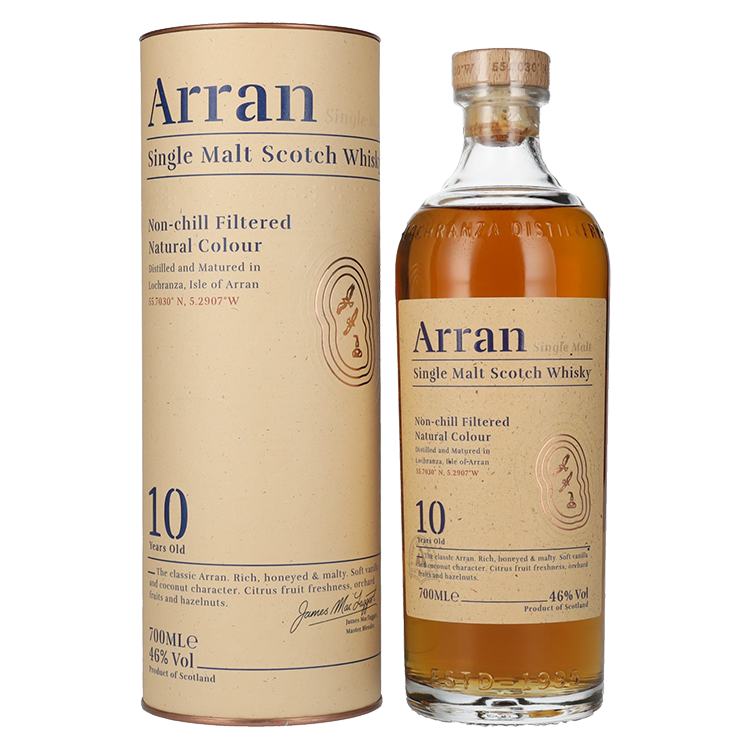 Škotski whisky Arran Single Malt 10 let + GB 0,7 l