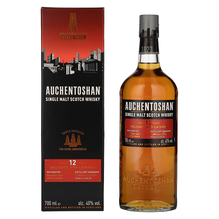 Škotski Whisky Auchentoshan 12 Single malt + GB 0,7 l