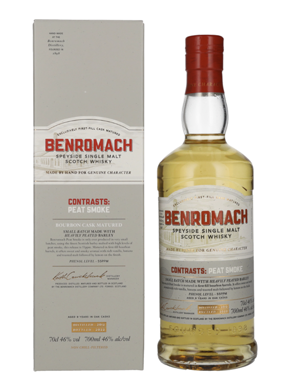 Škotski whisky Benromach PEAT SMOKE Speyside Single Malt + GB 0,7 l