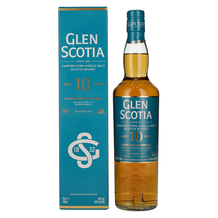 Škotski Whisky Glen Scotia Classic Campbeltown Malt 10 YO + GB 0,7 l