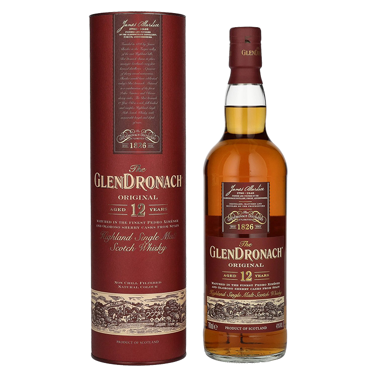 Škotski whisky Glendronach 12YO + GB 0,7 l