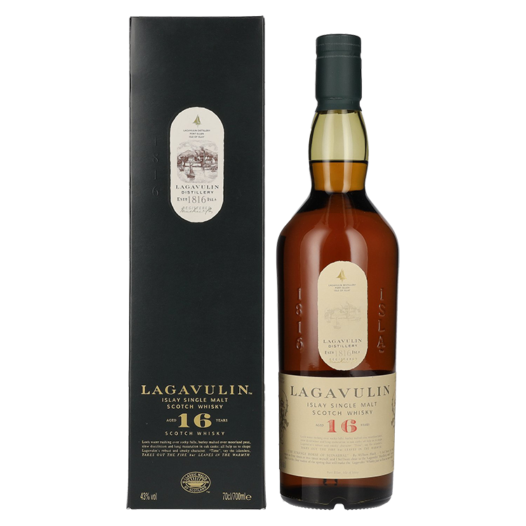 Škotski whisky Lagavulin Islay Single Malt 16 + GB 0,7 l