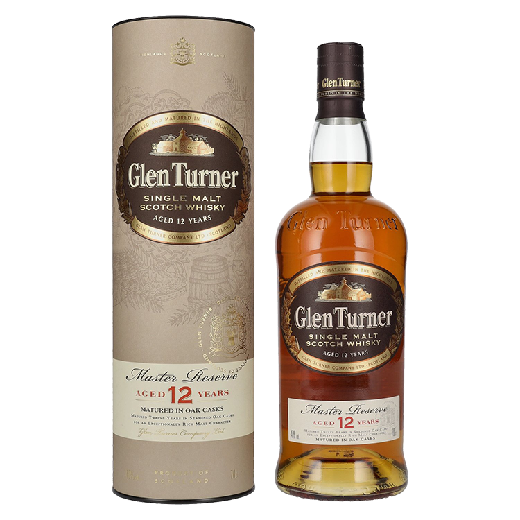 Škotski Whisky Master Legend 12y Single malt Glen Turner + GB 0,7 l