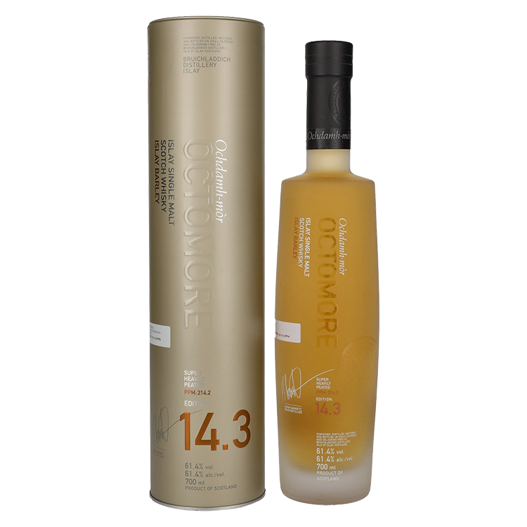 Škotski Whisky Octomore EDITION: 14.3 Super Heavily Peated Islay Barley + GB 0,7 l