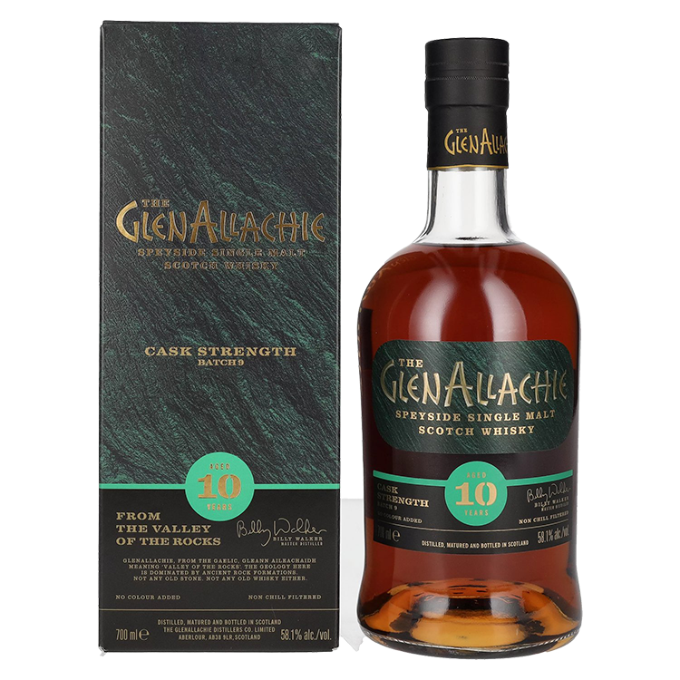 Škotski Whisky The GlenAllachie 10yo CASK STRENGTH Batch 8 + GB 0,7 l