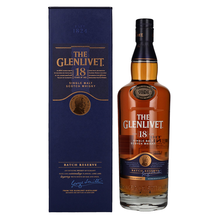 Škotski whisky The Glenlivet 18 let + GB 0,7 l