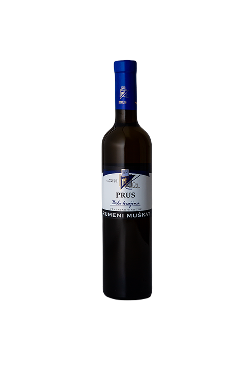 Vino Rumeni muškat - pozna trgatev 2019 Prus 0,5 l