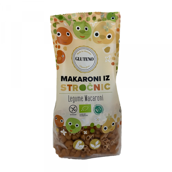 BIO brezglutenske testenine makaroni iz stročnic Gluteno (300g)