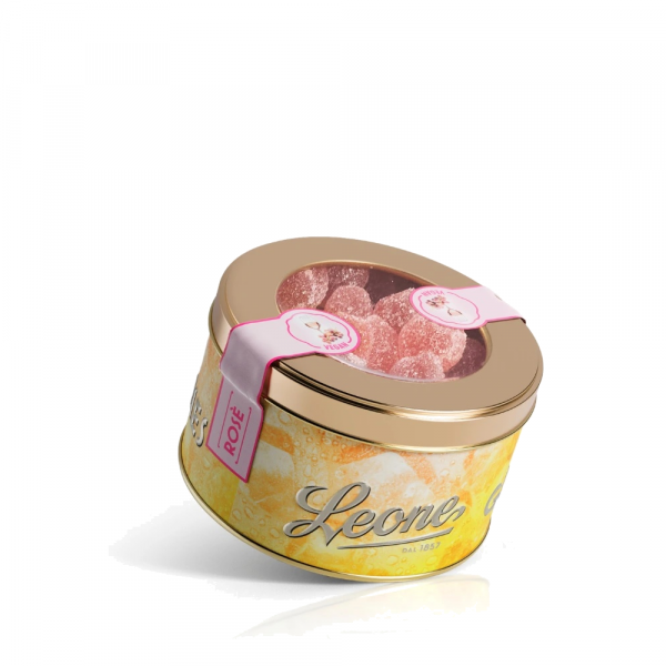 Bonboni okrogli žele z okusom roseja Leone 1857 150g