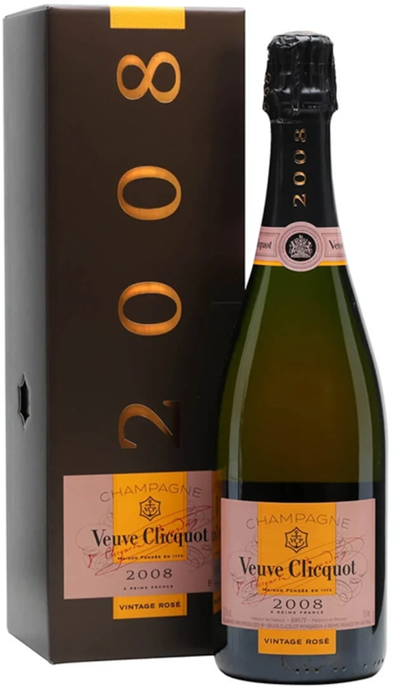 Champagne Veuve Clicquot Vintage Rose 2008 + GB 0,75 l