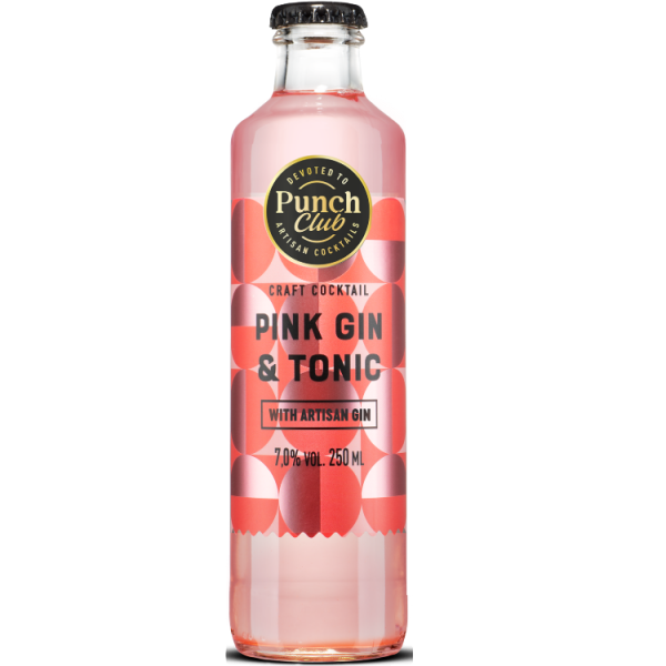 Cocktail Pink Gin & Tonic Punch Club 0,25 l