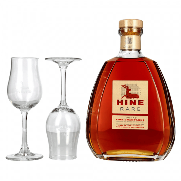 Cognac Hine RARE VSOP The Original Fine Champagne + 2 kozarca + GB 0,7 l