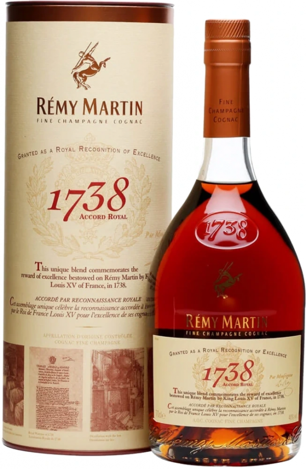 Cognac Remy Martin 1738 ACCORD ROYAL + GB 0,7 l