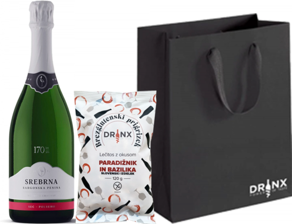 Darilni paket A1 Penina Srebrna Sec Radgonske gorice 0,75 l