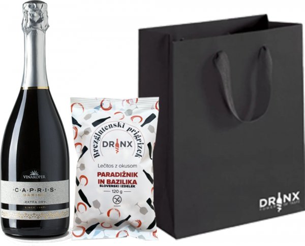 Darilni paket A2 Penina Capris Marine extra dry Vinakoper 0,75 l