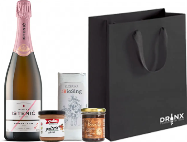Darilni paket C2 Penina Gourmet Rose Istenič 0,75 l