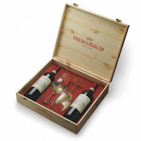 Darilni paket Castiglioni + 2 kozarca Frescobaldi 0,75 l
