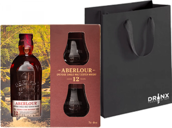 Darilni paket K4 Škotski whisky Aberlour 12 let + 2 kozarca GB