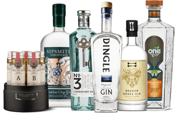 Flaviar Gin Tasting box Queen’s Quintet 5 x 0,045 l