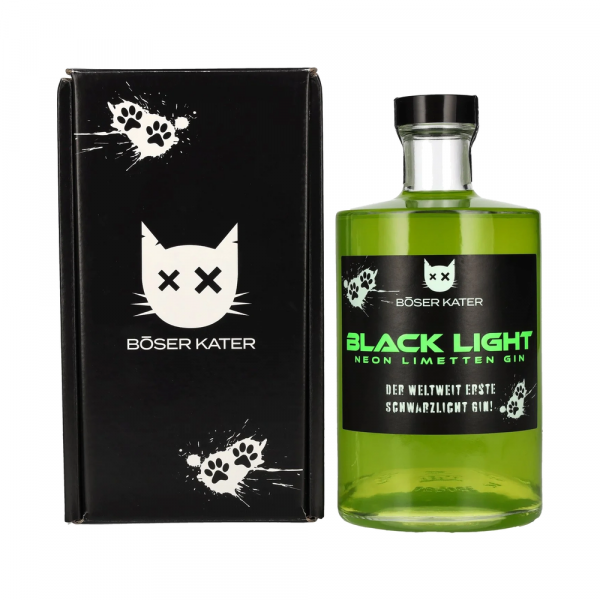 Gin Black Light Neon Limetten Böser Kater + GB 0,5 l