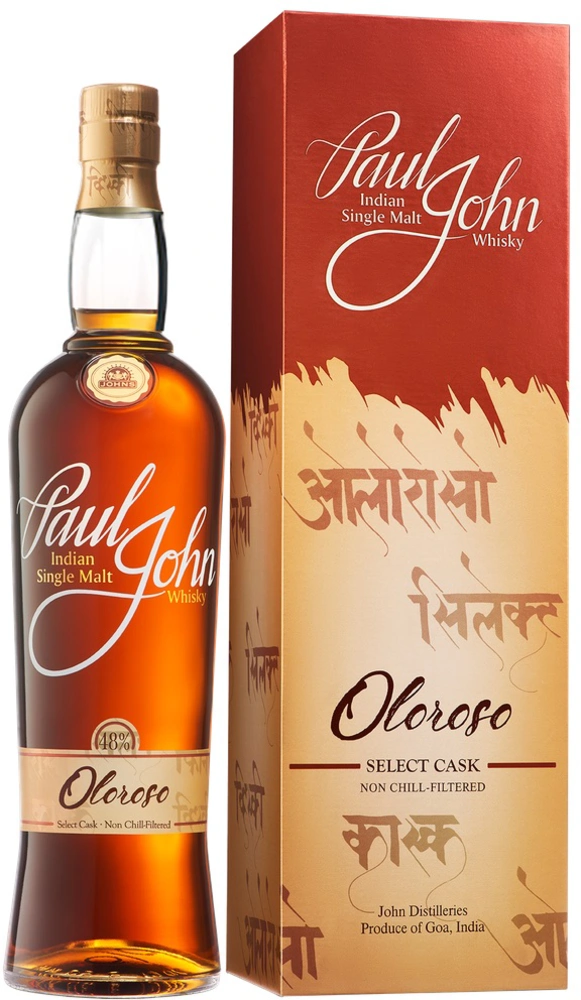 Indijski Whisky Paul John Oloroso Select Single Malt + GB 0,7 l