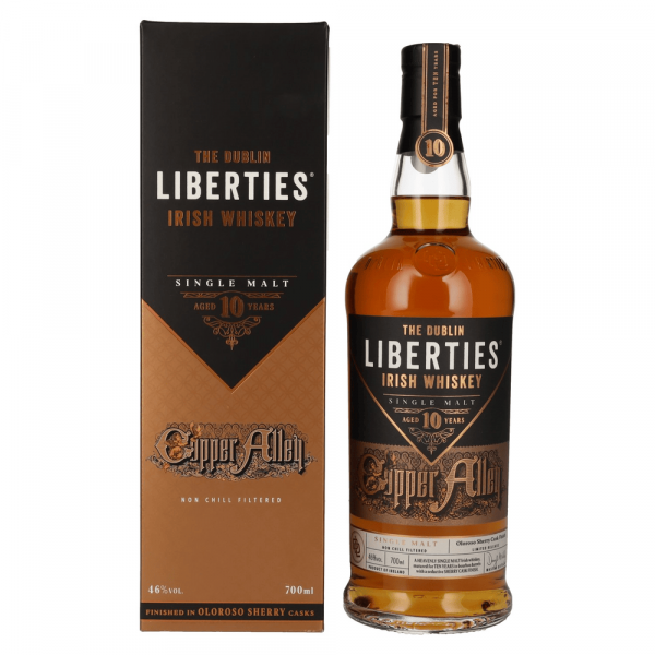Irski Whisky The Dublin LIBERTIES Copper Alley 10 Years Old Oloroso Sherry Cask Finish + GB 0,7 l