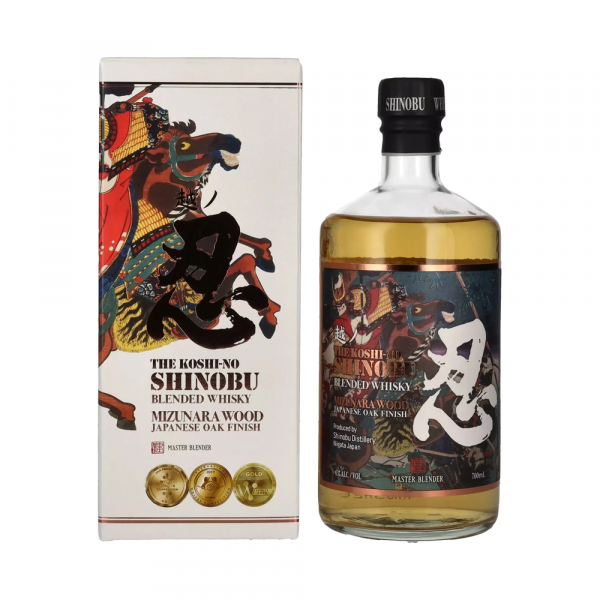 Japonski Whisky The Koshi-No Shinobu Blended Mizunara Oak Finish + GB 0,7 l