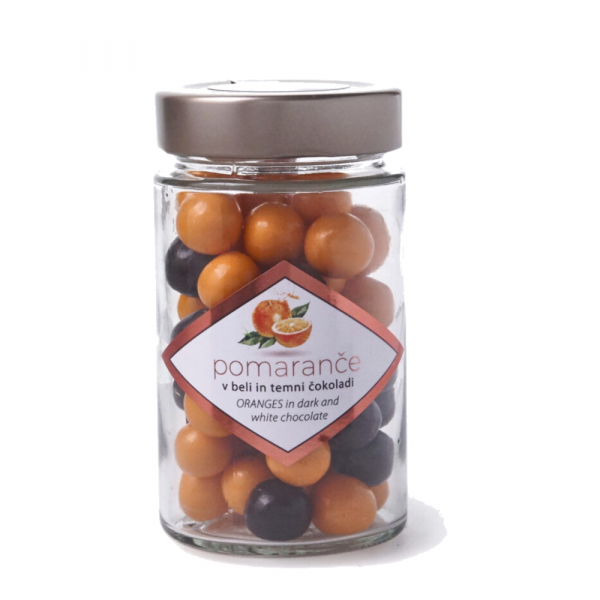 Pomaranče v temni in beli čokoladi Lucifer chocolate 125g