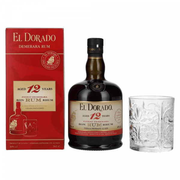 Rum 12 Years Old El Dorado + kozarec + GB 0,7 l
