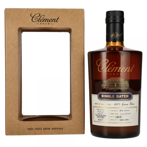 Rum Cuvee Vieux Agricole Homere Clement SINGLE BATCH 100% Canne Bleue + GB 0,5 l