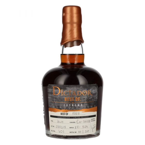 Rum Dictador Dictador BEST OF 1987 EXTREMO Rum 30Y + GB 0,7 l