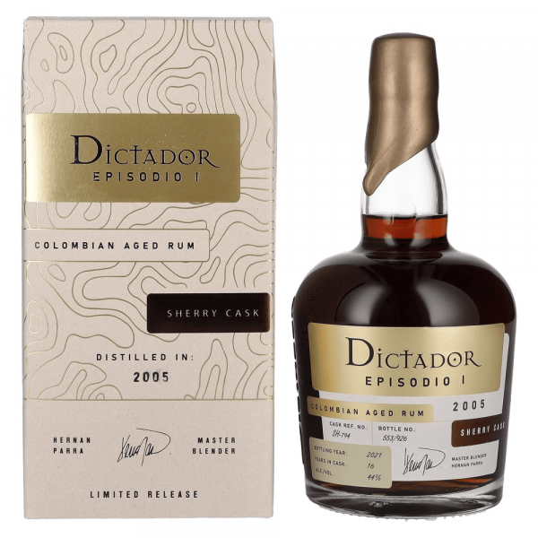 Rum EPISODIO I 16 Years Old SHERRY CASK 2005 Dictador + GB 0,7 l