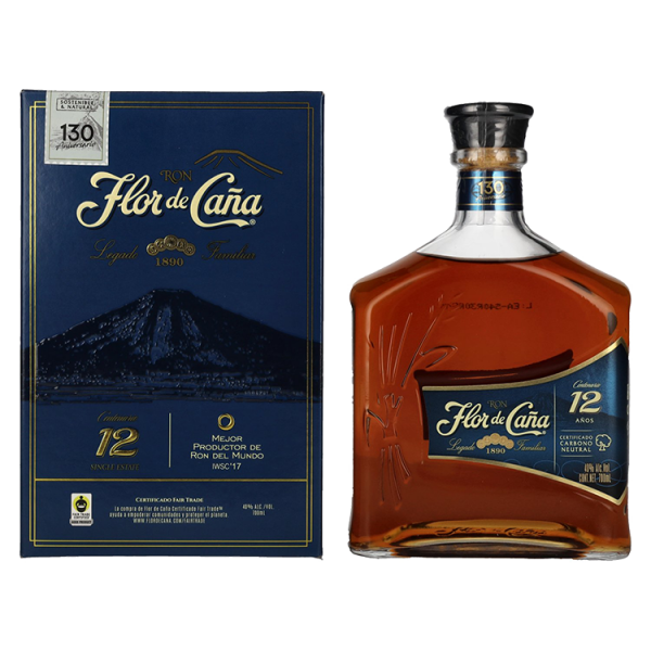 Rum Flor de Cana 12 Y + GB 0,7 l