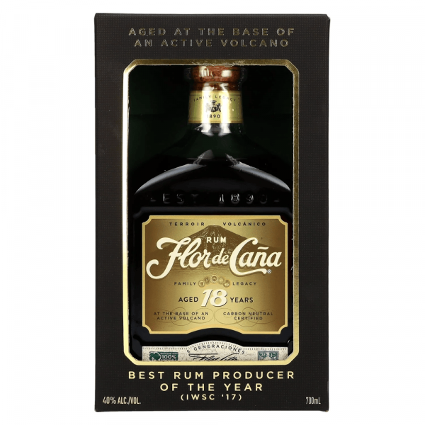 Rum Flor de Cana 18 Years Old Family Legacy + GB 0,7 l