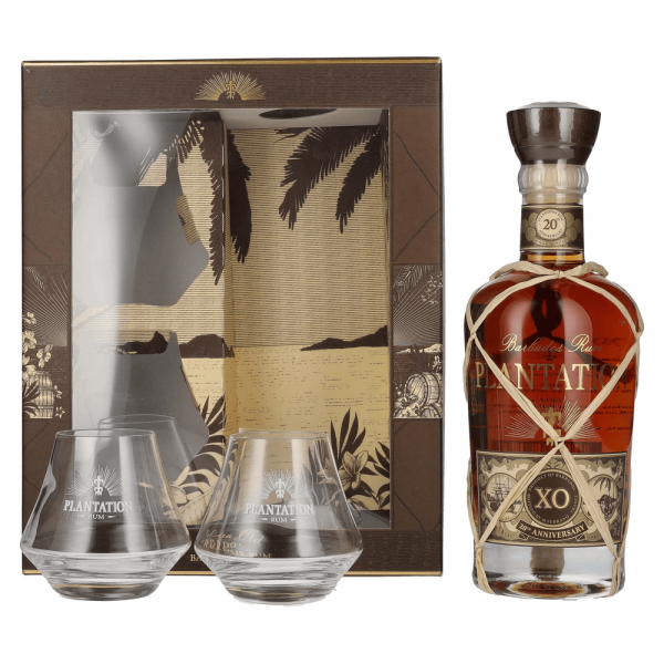 Rum Plantation Barbados Anniversary XO + 2 kozarca + GB 0,7 l