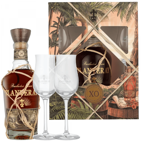 Rum Planteray XO 20Th Anniversary + 2 kozarca + GB 0,7 l