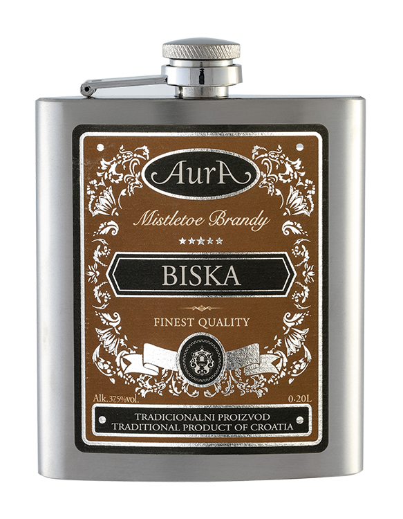 Sadno žganje Biska Aura + flaška GB 0,03 l