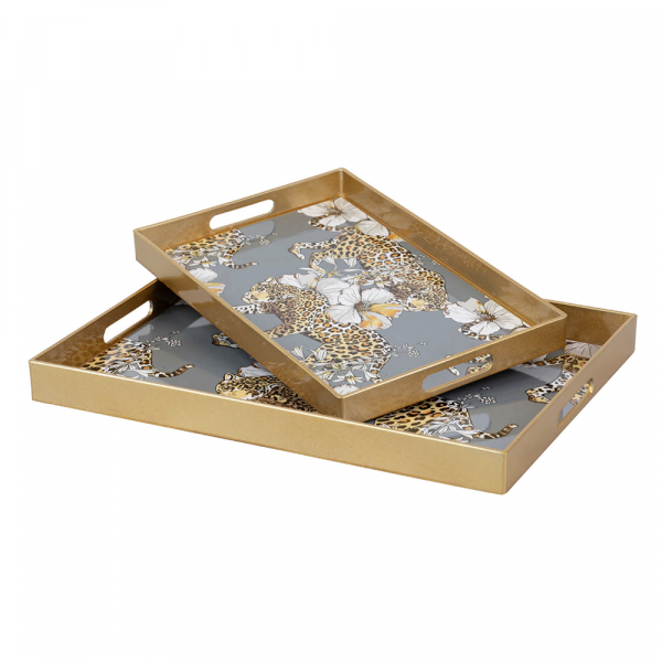 SET 2 PLADENJ Leopard 48x35x4 + 40x26x4 cm