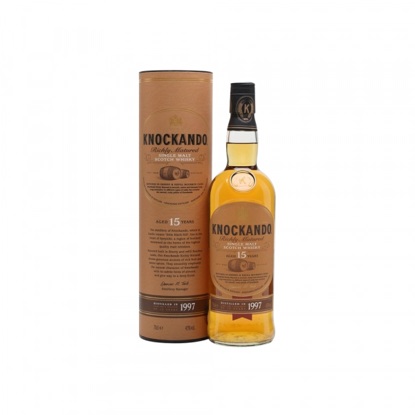 Škotski whisky 15 yo Richly Matured Knockando + GB 0,7 l