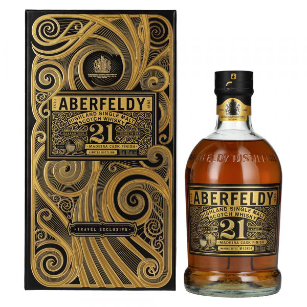 Škotski whisky Aberfeldy 21 YO Madeira Cask Finish + GB 0,7 l