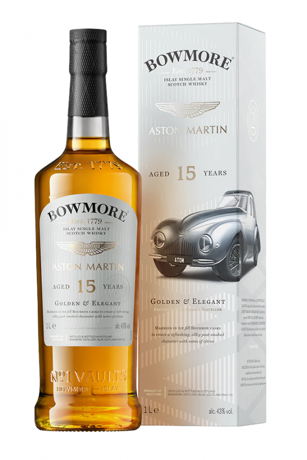 Škotski Whisky Bowmore 15y Aston Martin edition + GB 1 l