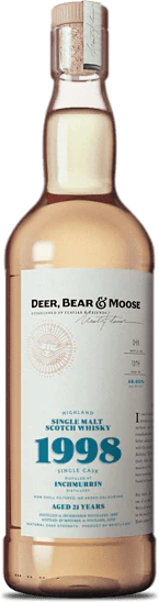 Škotski Whisky Deer, Bear & Moose Inchmurrin 1998 0,7 l