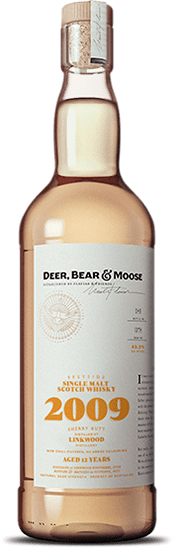 Škotski Whisky Deer, Bear & Moose Linkwood 2009 0,75 l