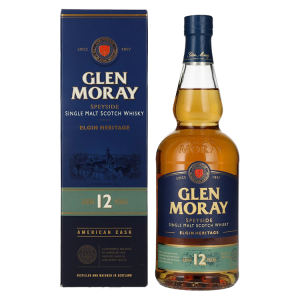 Škotski whisky Glen Moray 12y Single Malt + GB 0,7 l