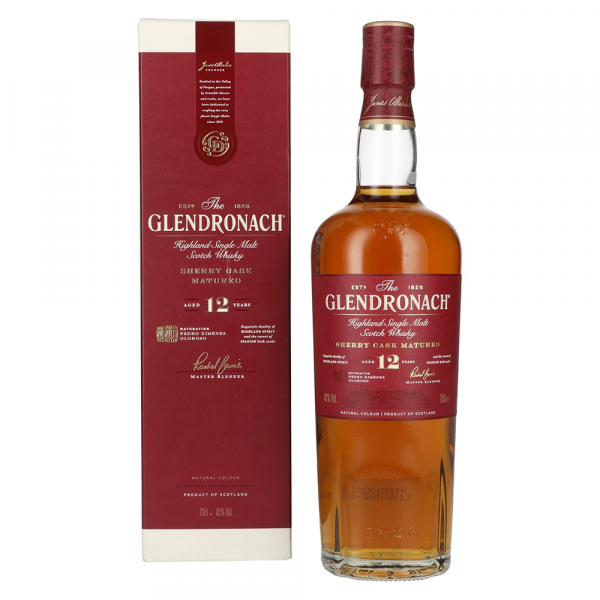 Škotski whisky Glendronach 12YO Sherry cask + GB 0,7 l