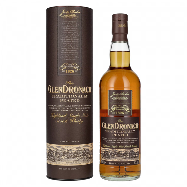 Škotski whisky Glendronach Traditionally Peated Highland Single Malt + GB 0,7 l