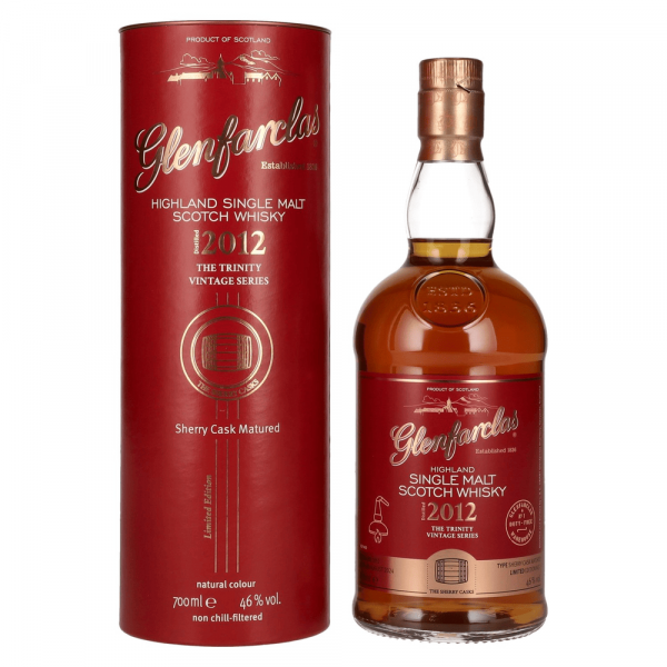 Škotski Whisky Glenfarclas THE TRINITY VINTAGE SERIES Sherry Cask Highland Single Malt 2012 + GB 0,7 l