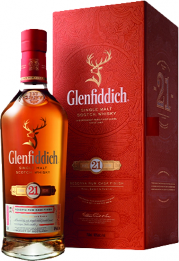 Škotski whisky Glenfiddich 21y GRAN RESERVA Rum Cask Finish + GB 0,7 l