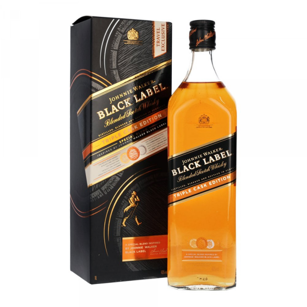 Škotski Whisky Johnnie Walker Black Label Triple Cask Edition + GB 1 l